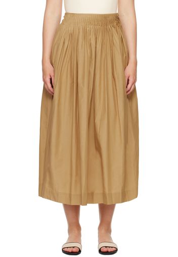 Loulou Studio Tan Artemis Maxi Skirt