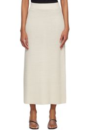 Loulou Studio Off-White Manta Midi Skirt