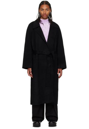 LOW CLASSIC Black Notched Lapel Coat