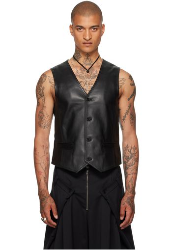 LU'U DAN Black Tailored Leather Vest