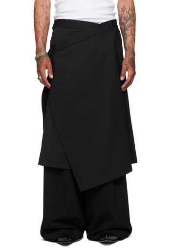 LU'U DAN Black Apron Skirt