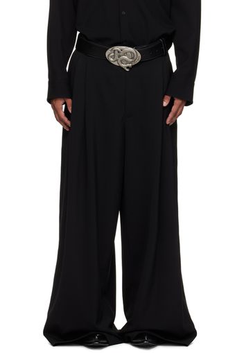 LU'U DAN Black Double Pleat Trousers