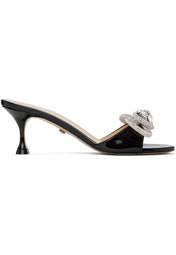 MACH & MACH Black Double Bow 65 Heeled Sandals