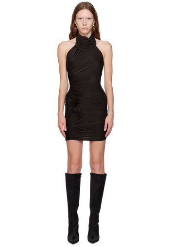 Magda Butrym Brown Gathered Minidress