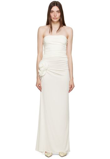 Magda Butrym White Flower Maxi Dress