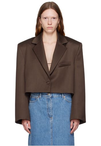 Magda Butrym Brown Cropped Blazer