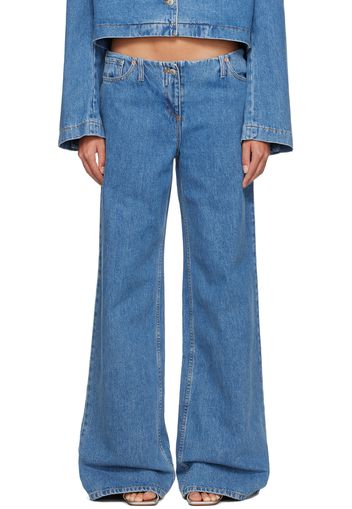 Magda Butrym Blue Wide Leg Jeans