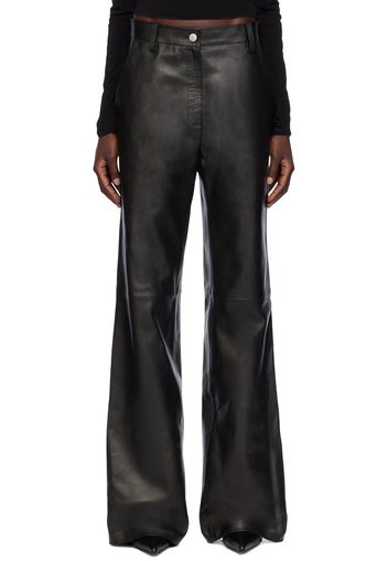 Magda Butrym Black Paneled Leather Pants