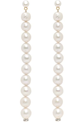 Magda Butrym White Pearl Drop Earrings