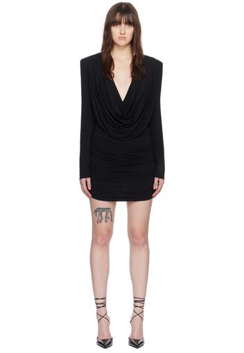 Magda Butrym Black Ruched Mini Dress