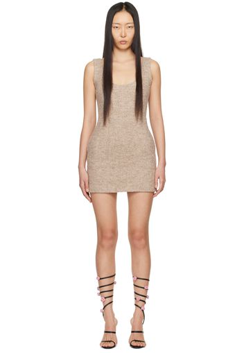 Magda Butrym Beige Scoop Neck Minidress