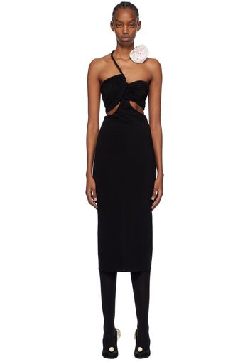 Magda Butrym Black Cutout Wire Minidress