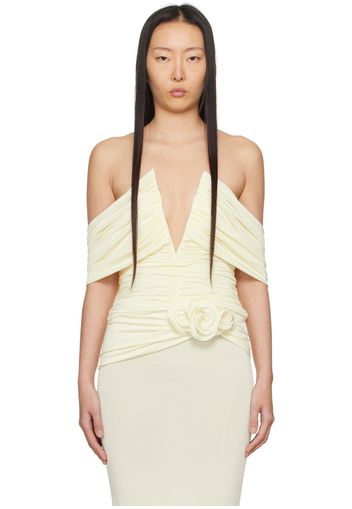 Magda Butrym Off-White Draped Top