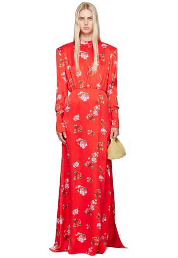 Magda Butrym Red Floral Maxi Dress