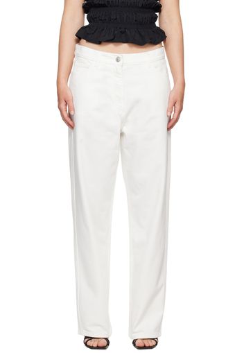 Magda Butrym White Loose Leg Jeans