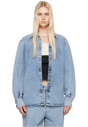 Magda Butrym Blue Classic Oversized Denim Shirt