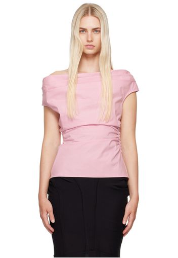 Magda Butrym Pink Draped Tank Top