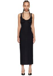 Magda Butrym Black Flower Midi Dress