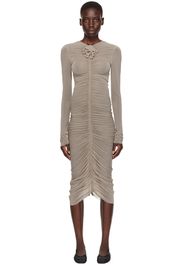 Magda Butrym Beige Semi-Sheer Mini Dress