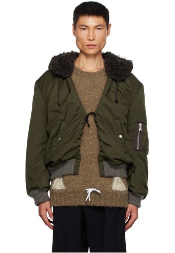 Magliano Green Hooded Bomber Jacket