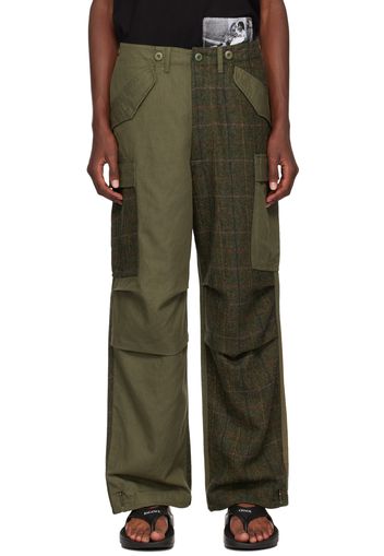 Maharishi Green Paneled Cargo Pants