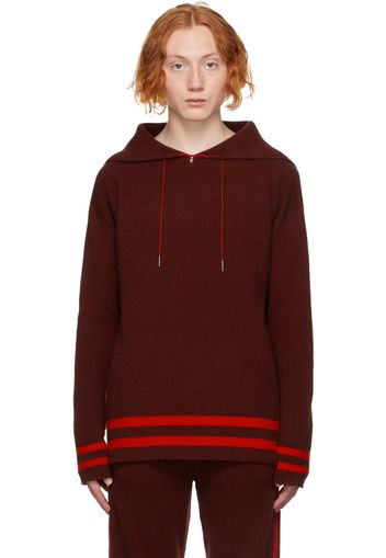 Maison Margiela Burgundy Wool Sailor Hoodie