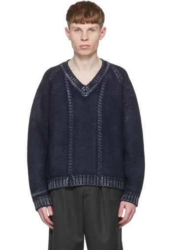 Maison Margiela Navy Wool Sweater