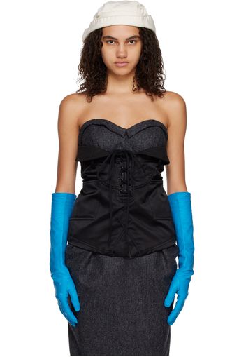 Maison Margiela Black Padded Corset Tank Top