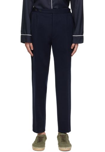 Maison Margiela Navy Pleats Trousers