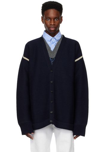 Maison Margiela Navy Reversed Cardigan