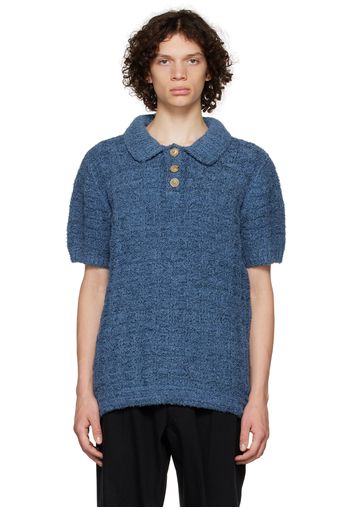 Maison Margiela Navy Knit Polo