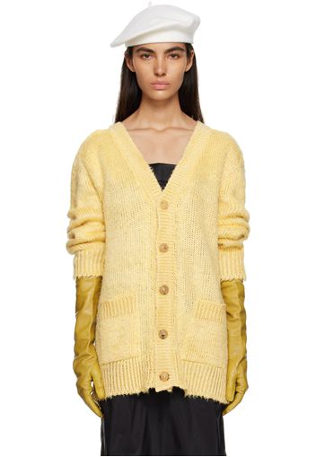 Maison Margiela Yellow Brushed Cardigan