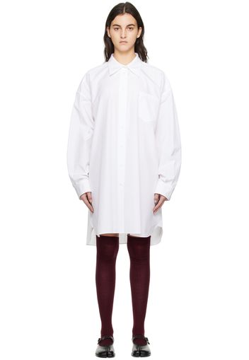 Maison Margiela White Button-Down Minidress