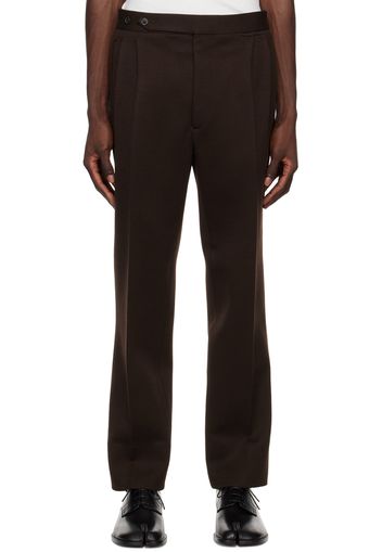 Maison Margiela Brown Pleated Trousers