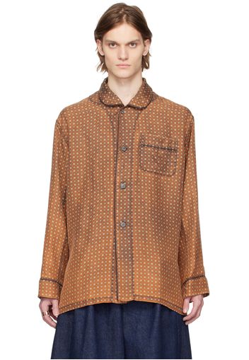 Maison Margiela Orange Tie Print Shirt