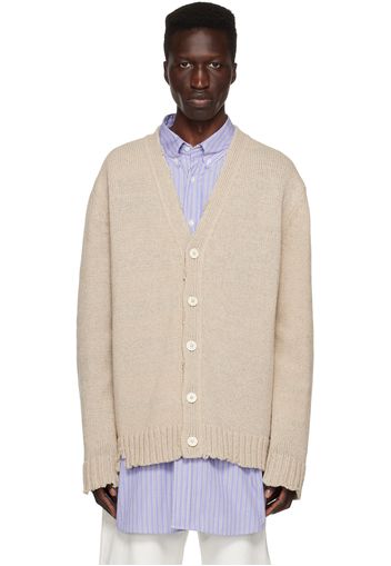 Maison Margiela Beige Distressed Cardigan