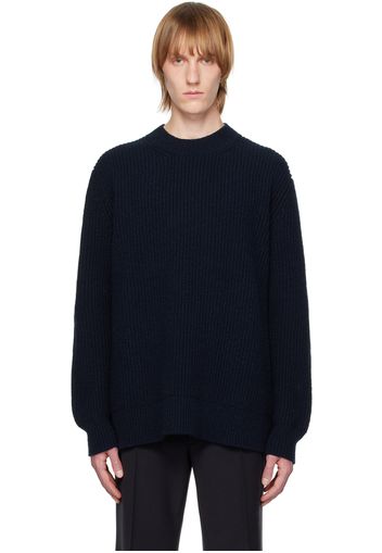 Maison Margiela Navy Dropped Shoulder Sweater