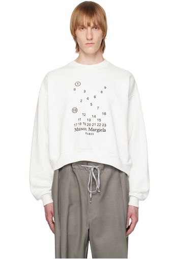 Maison Margiela White Embroidered Sweatshirt