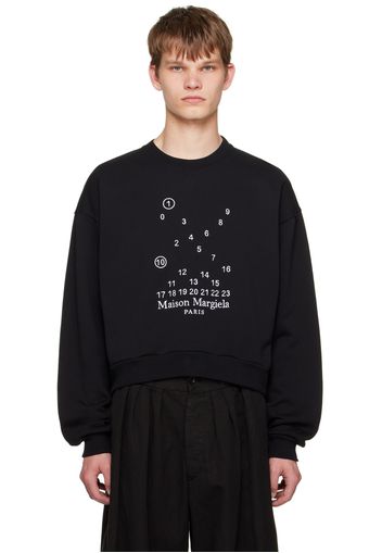 Maison Margiela Black Embroidered Sweatshirt