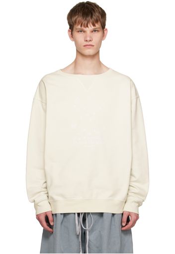 Maison Margiela White Embroidered Sweatshirt