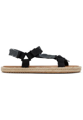 Maison Margiela Black Patchwork Hiking Sandals