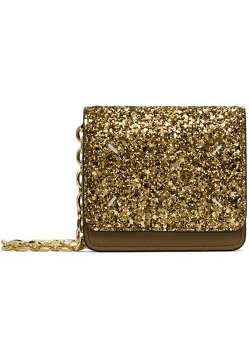 Maison Margiela Gold Micro Glitter Chain Wallet Bag