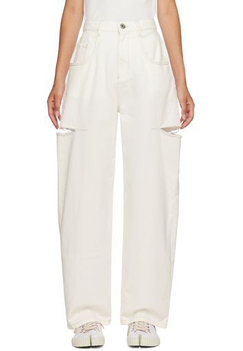 Maison Margiela White Cutout Jeans