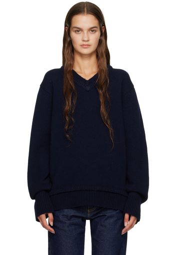 Maison Margiela Navy Layered Sweater