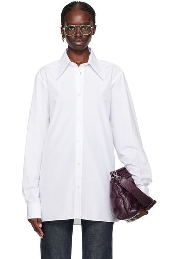 Maison Margiela White Pointed Collar Shirt