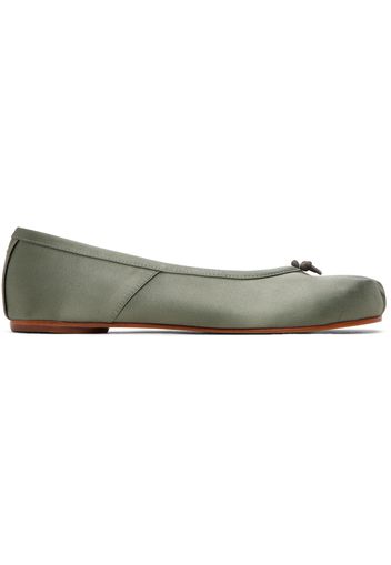 Maison Margiela Green Tabi Ballerina Flats