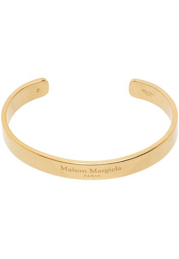 Maison Margiela Gold Logo Cuff Bracelet