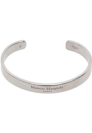 Maison Margiela Silver Logo Cuff Bracelet