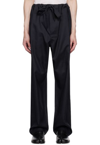 Maison Margiela Navy Drawstring Trousers