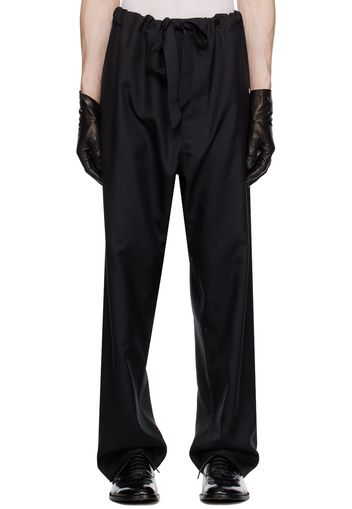 Maison Margiela Black Drawstring Trousers